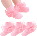 Baby Girl Ruffle Socks Cute Infant Lace Frilly Fancy Dress Socks by MKYSZLTSOCKS-EnjoyComfort