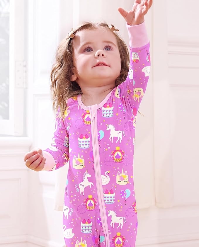babee Reshinee Viscose derived from bamboo Baby Pajamas Convertible Footie - Image 2
