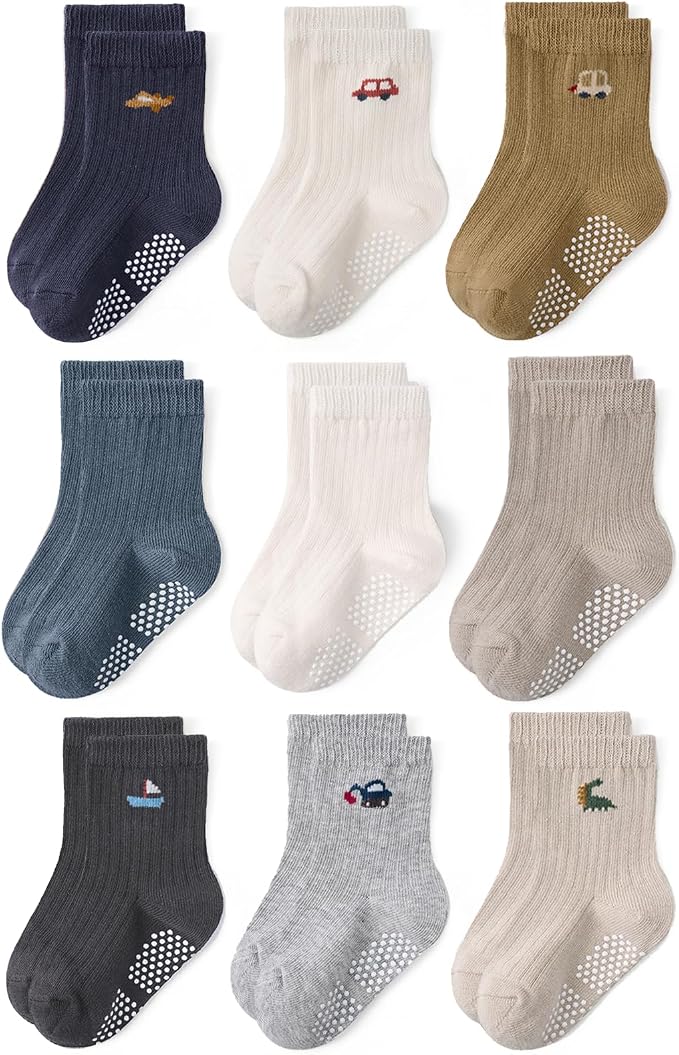 Baby Toddler Essentials Non-Slip Crew Socks by Bearbay