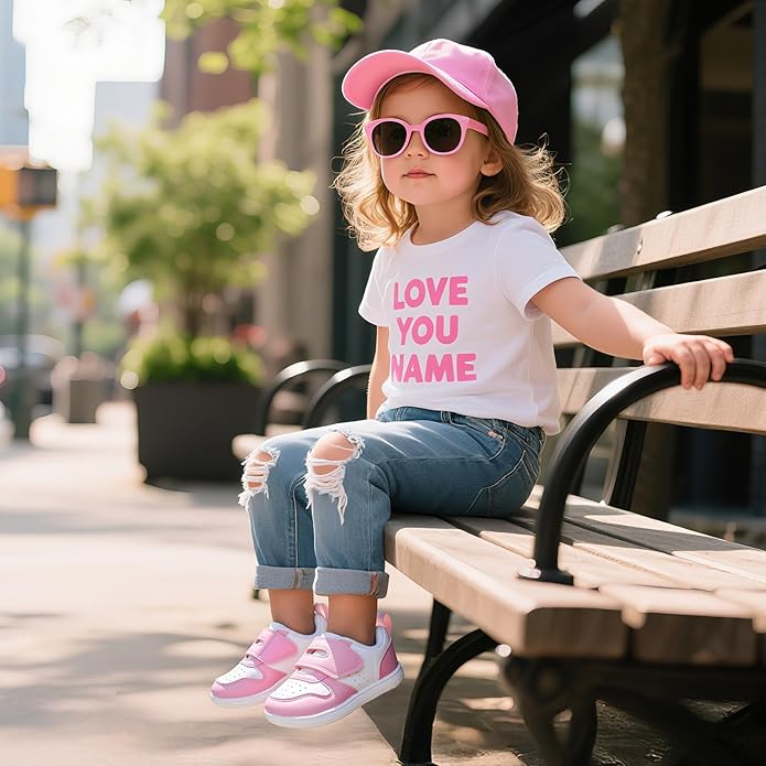Toddler Wide Toe Box Barefoot Shoes Boys Girls Sneakers Zero Drop Kid Tennis Running Shoes Lightweight Non-Slip Comfortable Leather First Walking Shoe Outdoor Activities School