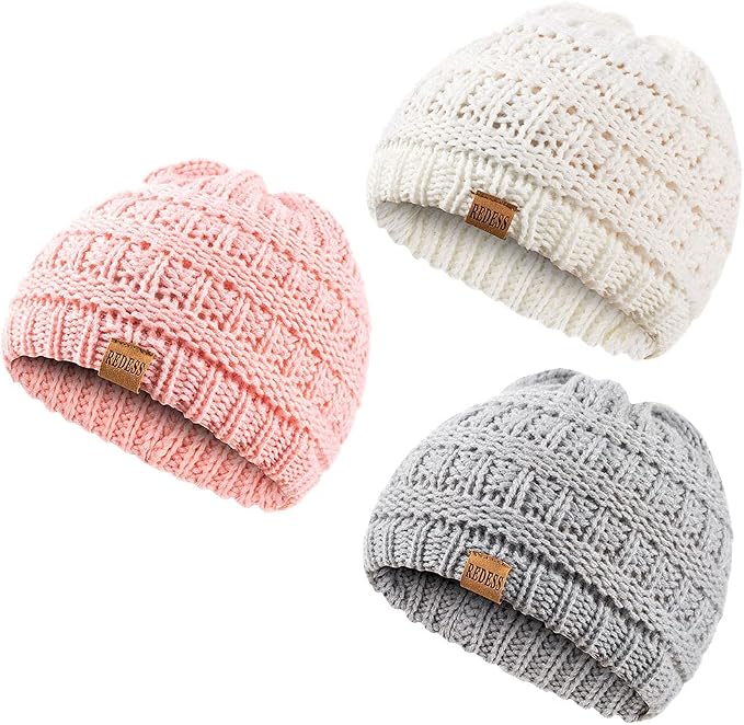 REDESS Baby Kids Winter Warm Hats, Infant Toddler Children Beanie Knit Cap by REDESS