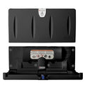 Foundations Classic Horizontal Wall-Mounted Baby Changing Station for Commercial Restrooms, Includes One Handed Adjustable Safety Strap & Liner Dispenser, Black (100-EH-02)