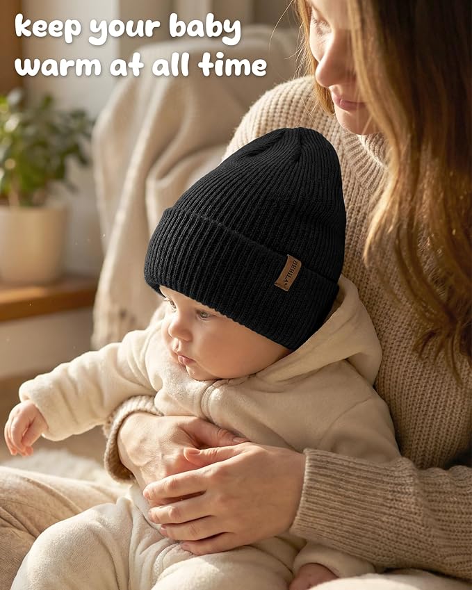 Baby Beanie Toddler Infant Winter Hats Knit Warm Caps - Image 3