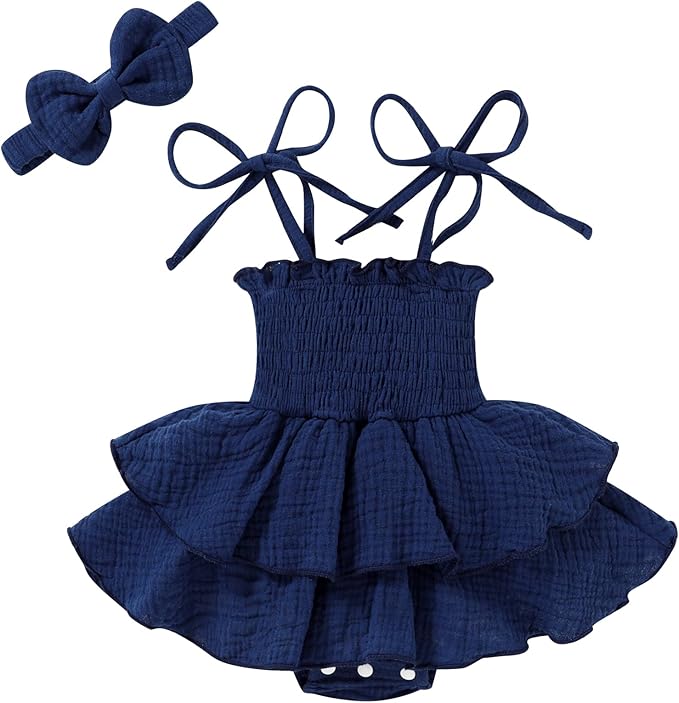 YOUNGER TREE Baby Girl Clothes Infant Summer Romper Dress Sleeveless Bodysuit by YOUNGERTREE