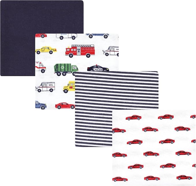 Luvable Friends Little Treasure Flannel Receiving Blankets 4pk by Luvable+Friends