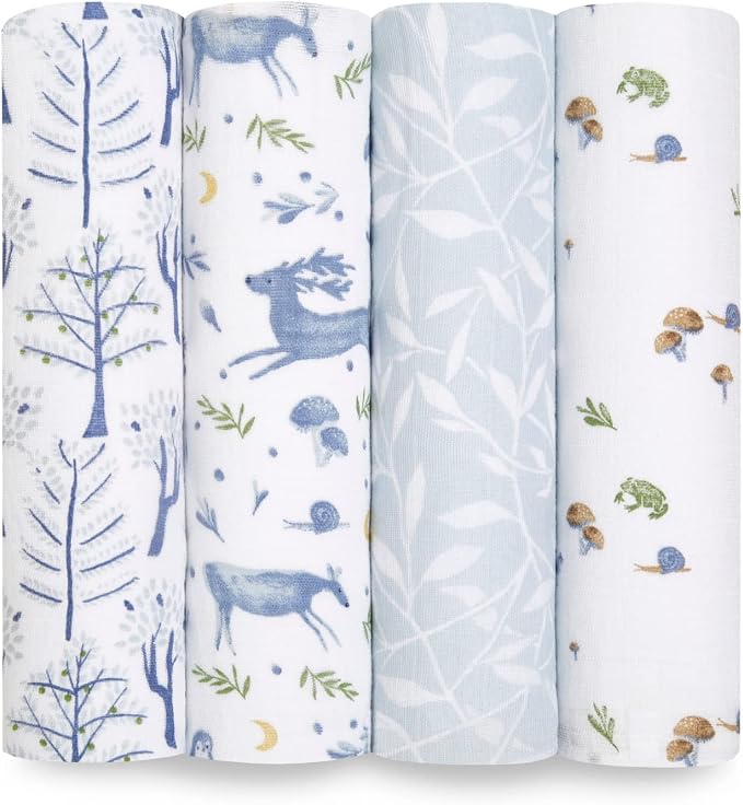 aden + anais Swaddle Blanket, 100% Organic Cotton Muslin Blankets by adenanais