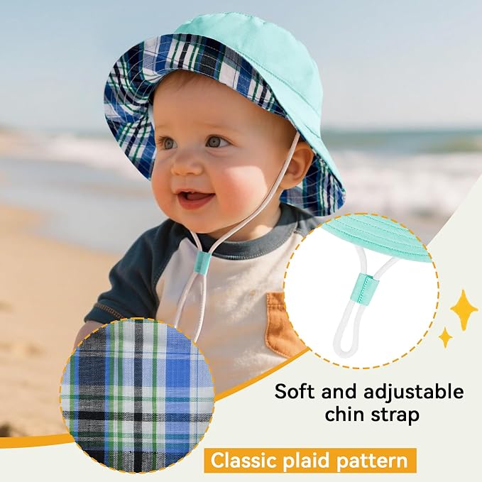 Durio UPF 50+ Baby Sun Hat Wide Brim Toddler Bucket Hats - Image 4