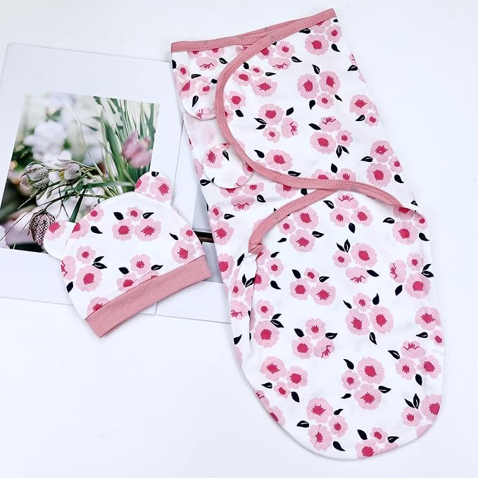 Dizila 2 Sets Adjustable Soft Cotton Blend Newborn Infant Baby Girl Receiving - Image 7
