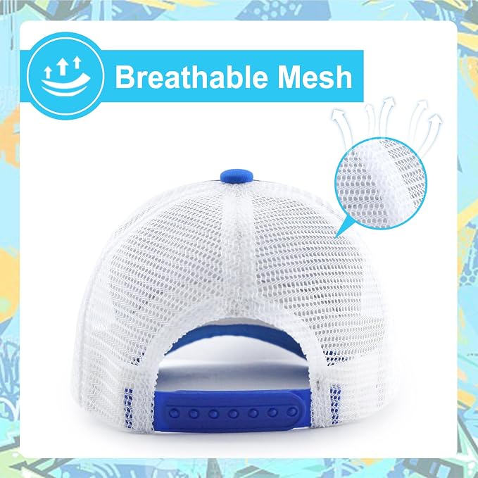 Mesh Toddler Baseball Cap, Adjustable Breathable Sun Hat - Image 4