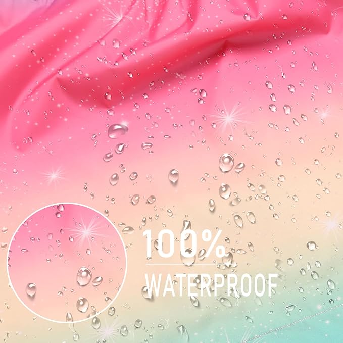 Arshiner Toddler Girls Waterproof Hooded Coat Jacket Outwear Raincoat - Image 5