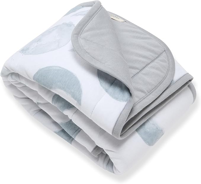 Burt's Bees Baby Organic Cotton Infant Reversible Blanket, Nursery Bedding | by BurtsBeesBaby