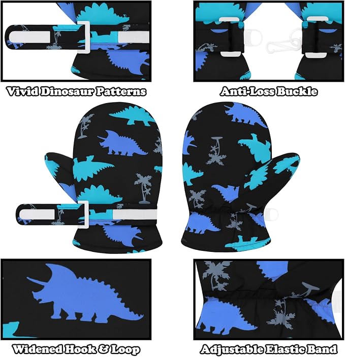 Sarfel Toddler Mittens Waterproof Toddler Gloves Baby Winter Mittens Toddler - Image 5