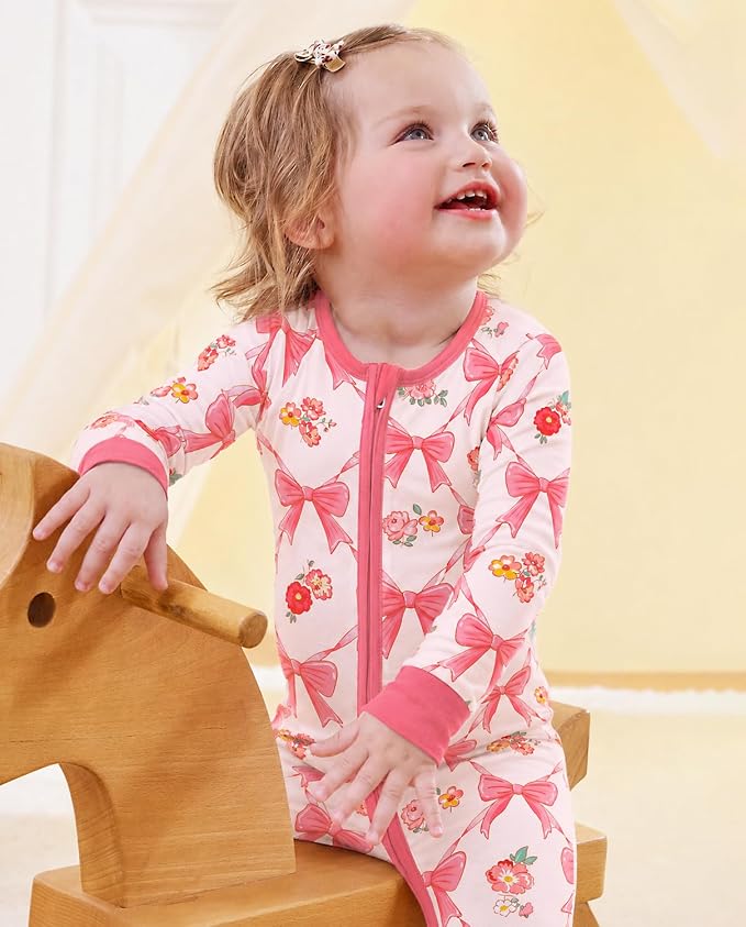babee Reshinee Viscose derived from bamboo Baby Pajamas Convertible Footie - Image 5