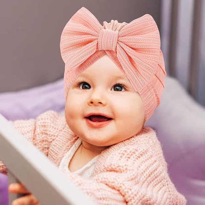 Cinaci 4 Pieces Baby Girls Turban Hats - Image 6