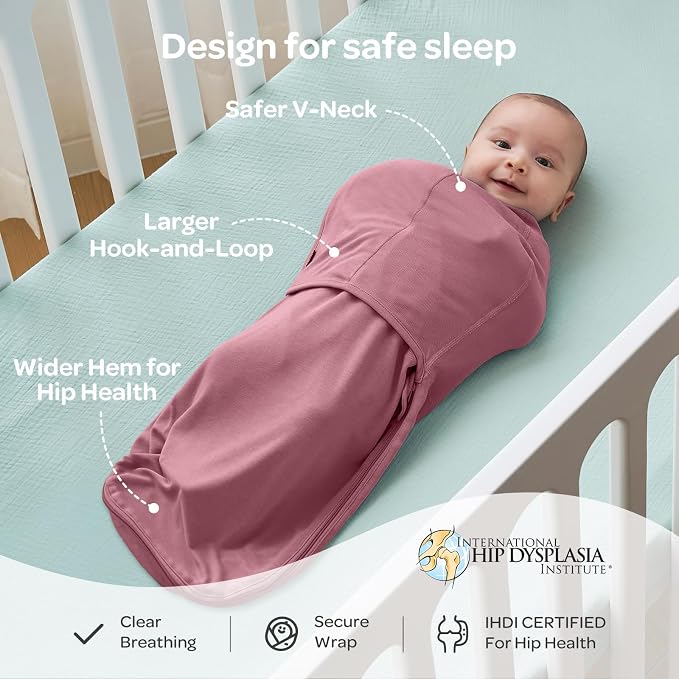 Momcozy Swaddles for Newborns, Quiet Fastener Swaddle for Infant 0-3 Months | - Image 4