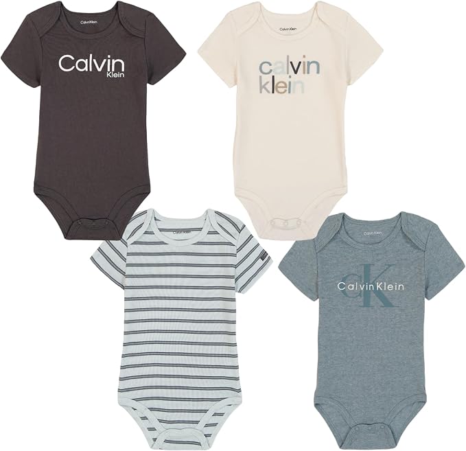 Calvin Klein baby-boys 4 Pack Bodysuit by CalvinKlein