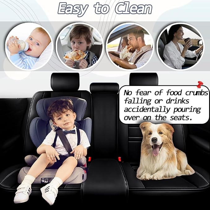 Car Seat Covers for Nissan Car Pathfinder 2000-2025 | 5-Seats Seat Covers, Waterproof Seat Protectors, Automotive Seat Covers (Full Set with Pillow,Black)