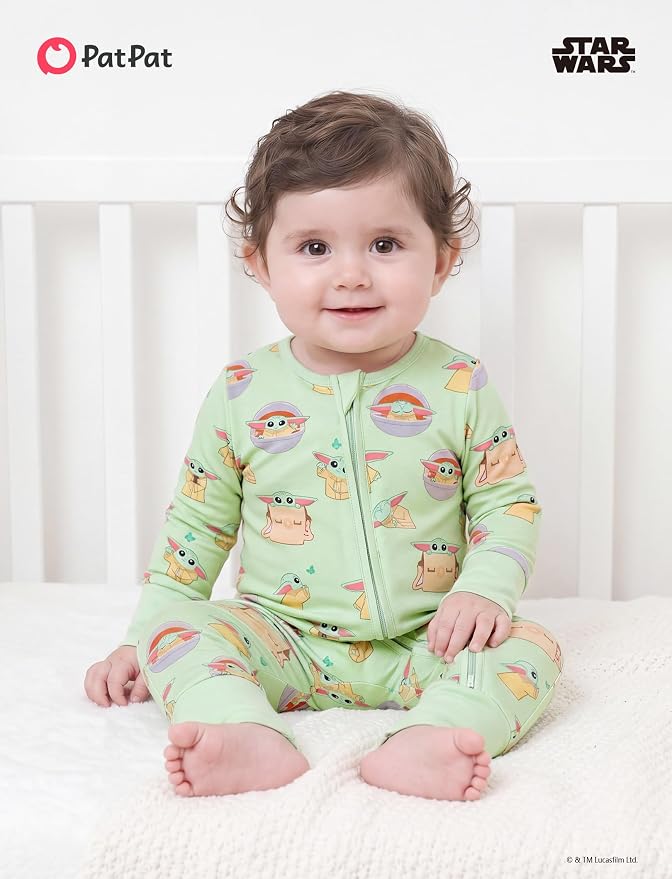 Disney Baby Viscose Made from Bamboo 2-Way Zipper Footie Outfit NB to Inf - Image 2