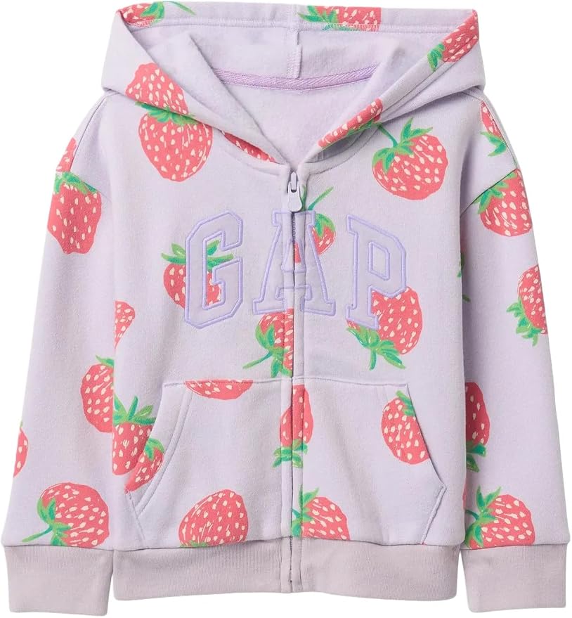 GAP Baby Girls' Playtime Favorite Logo Full Zip Hoodie Hooded Sweatshirt by GAP