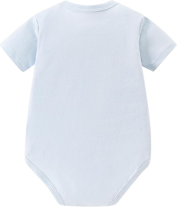 AIWUHE Unisex-Baby Short Sleeve Bodysuits Cotton One-piece Boy Girl Summer - Image 2