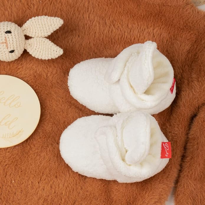 Sawimlgy Newborn Infant Baby Girl Boy Cotton Booties Stay On Sock Slippers Soft - Image 4