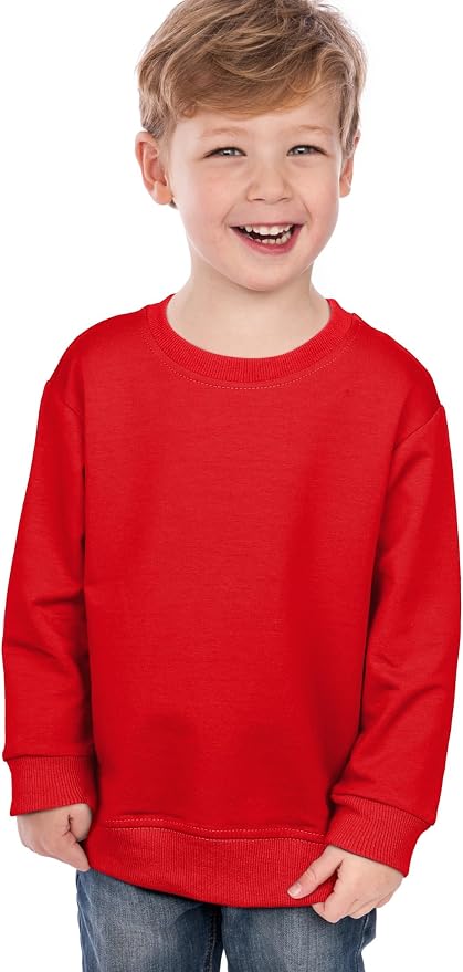 Cooraby 3 Pack Baby and Toddler Boys Crewneck Sweatshirts Kids Solid Cotton - Image 7