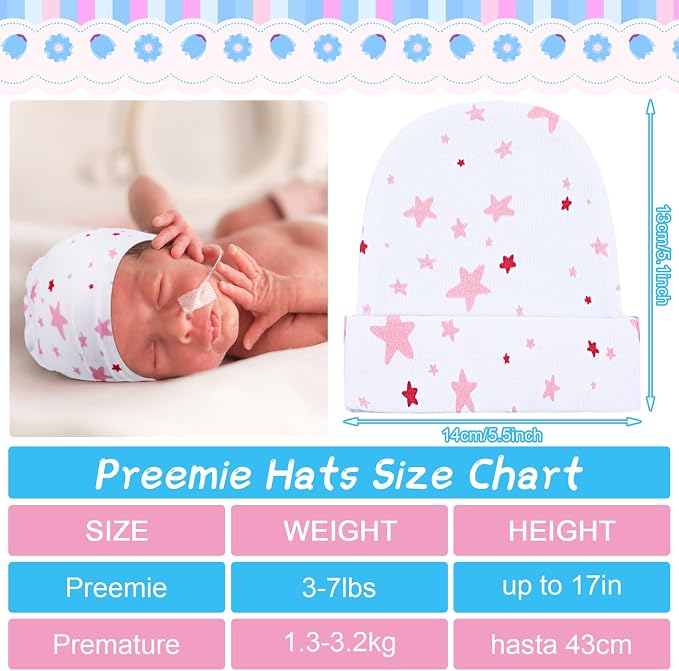 Newcotte 6 Preemie Hats - Image 2