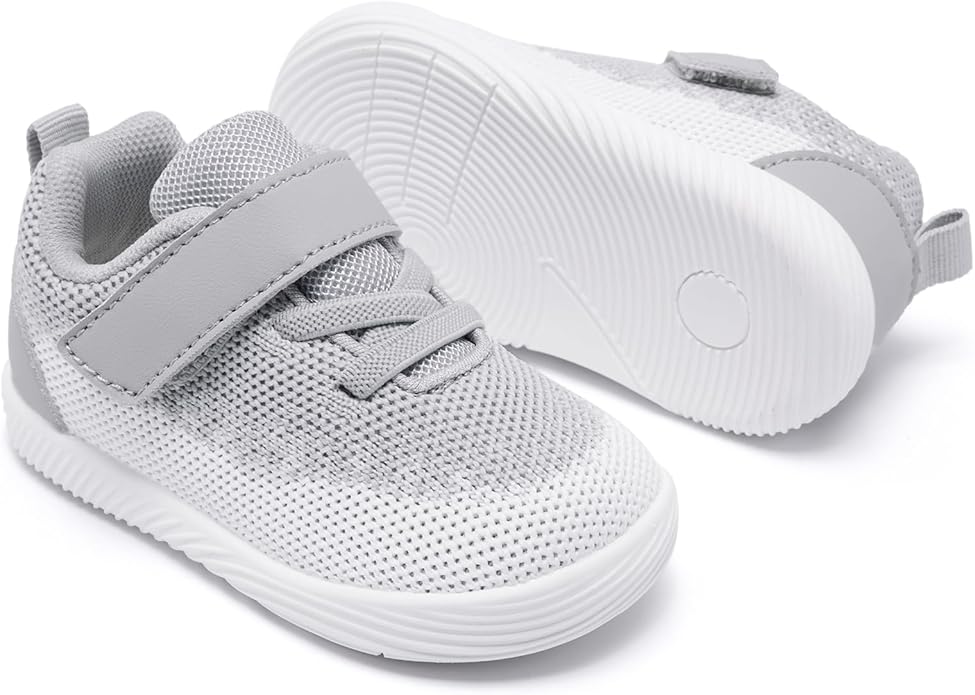 MORENDL Toddler Sneakers Baby Boys & Girls Barefoot Shoes Lightweight Breathable Walking Running Tennis Athletic Sport Shoes