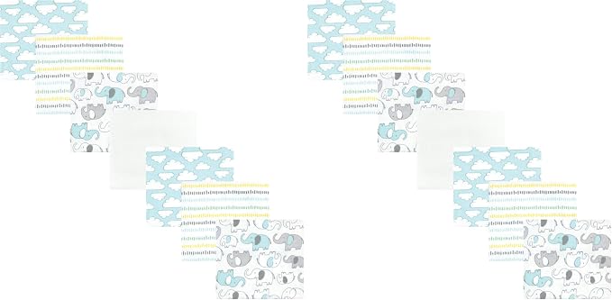 Hudson Baby Unisex Baby Cotton Flannel Receiving Blankets Bundle, Neutral New by HudsonBaby