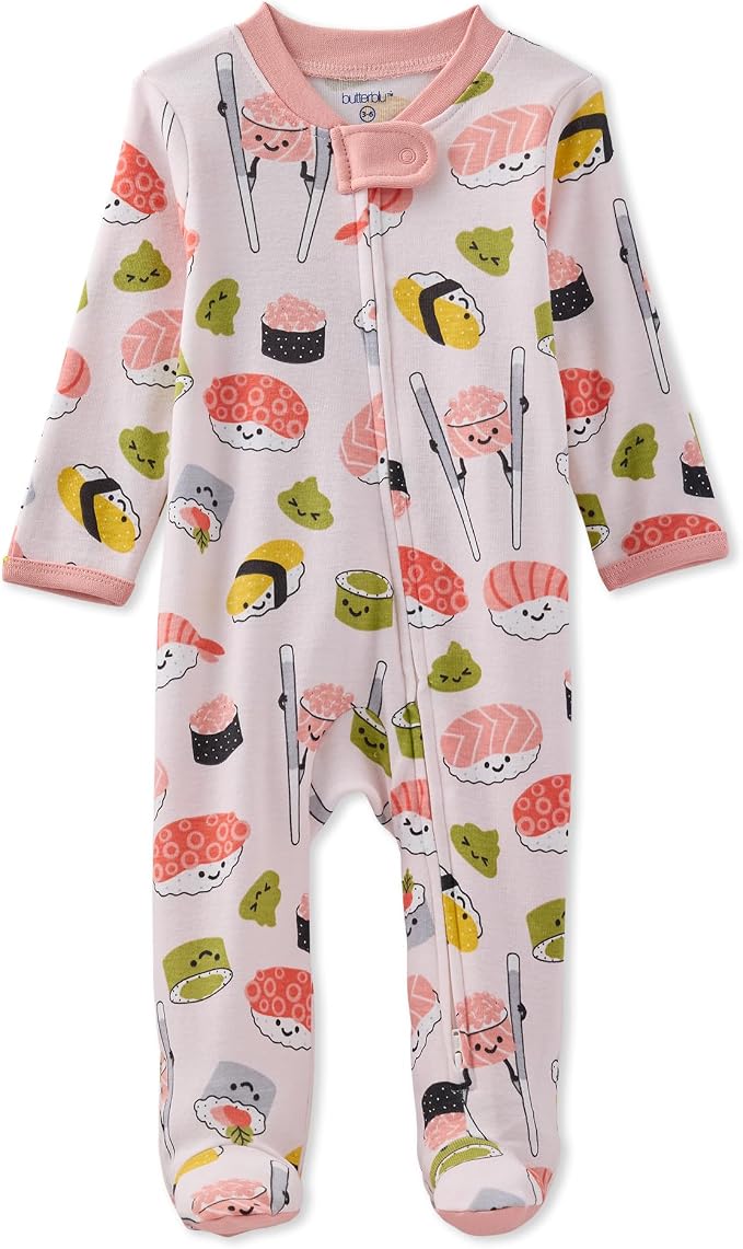 Butterblu Scout Sleep & Play 100% Organic Cotton Footed Zip Front PJs | GOTS by Butterblu