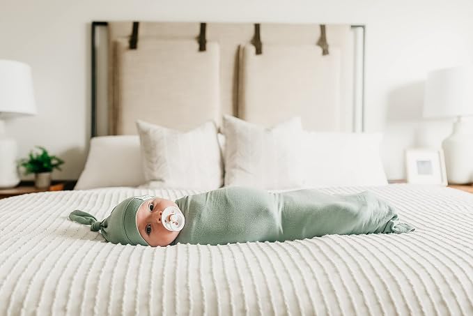 Copper Pearl Swaddle Blankets for Newborns | Soft Stretchy Receiving Blankets - Image 4