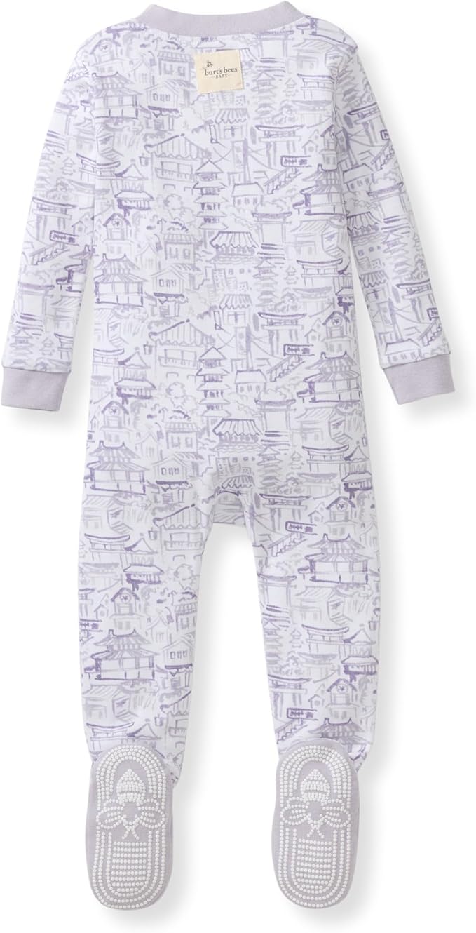 Burt's Bees Baby Girls Organic Cotton, Snug Fit Footed Sleeper Pajamas | - Image 2