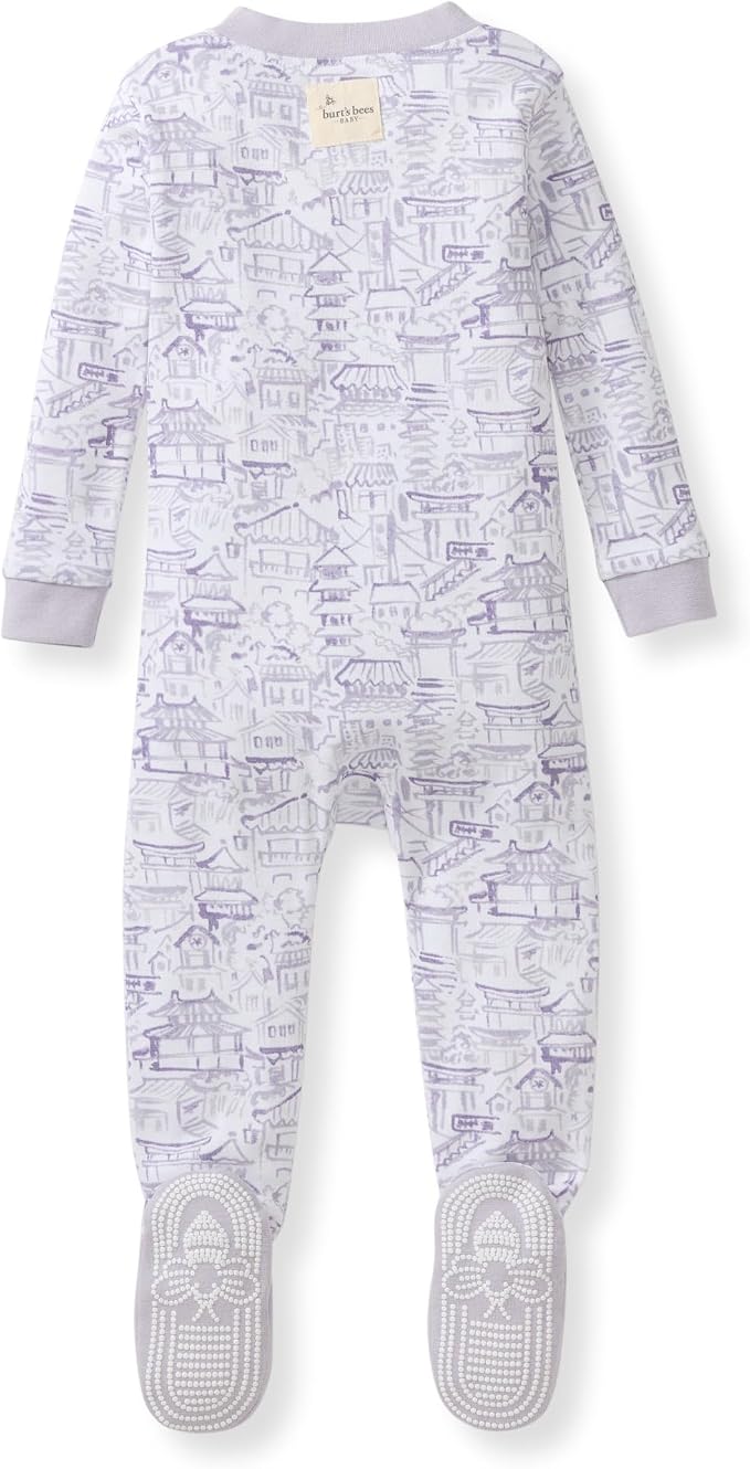 Burt's Bees Baby Girls Organic Cotton, Snug Fit Footed Sleeper Pajamas | - Image 2
