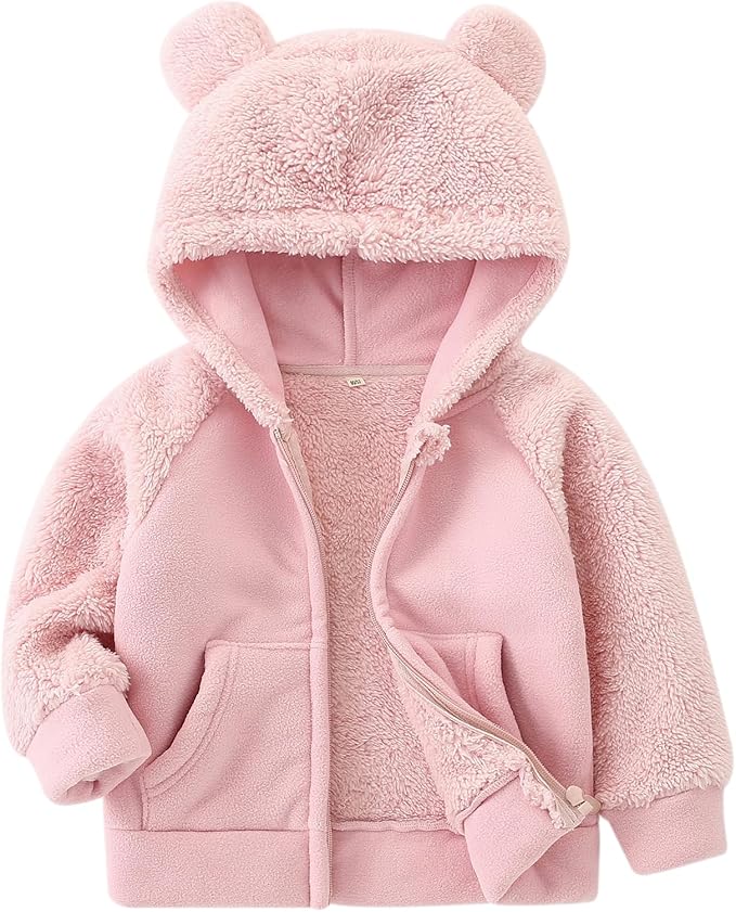 Toddler Winter Coats Baby Boys Girls Fuzzy Sherpa Fleece Jackets by YAGATA
