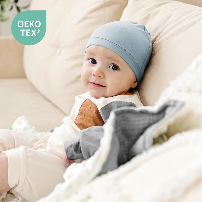 Konssy 6 Pack Baby Newborn Hats, Soft Beanie Hat - Image 3
