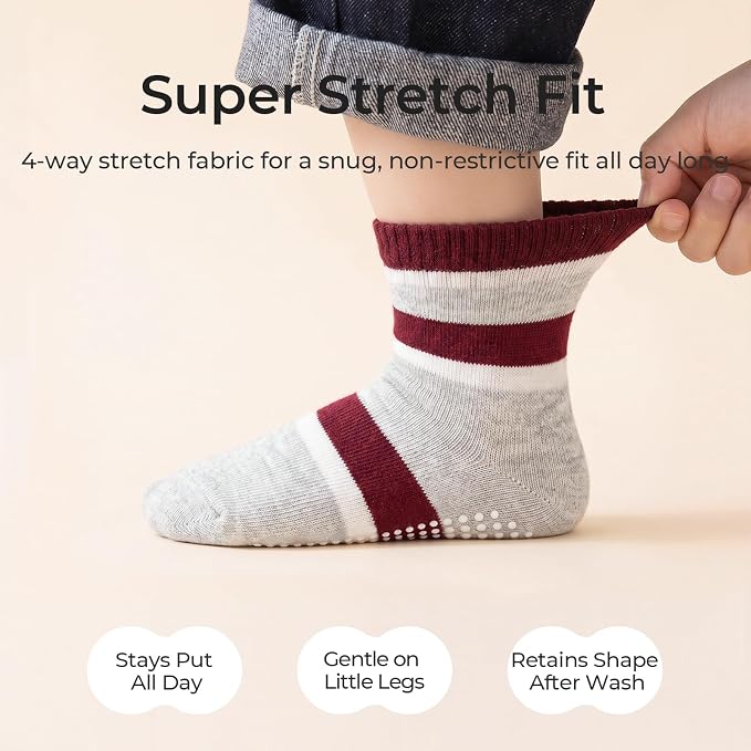 Baby Toddler Essentials Non-Slip Crew Socks - Image 5
