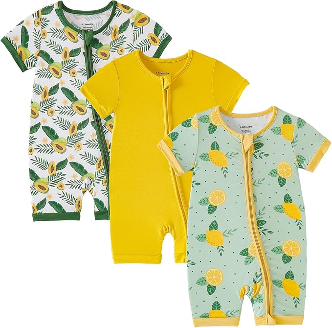 OPAWO Bamboo Sleepers for Baby Boy Pajamas Bamboo Pajamas Baby Romper 0-24M | 2 by OPAWO