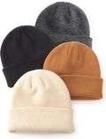 DRESHOW BQUBO 3 Pack Baby Beanies Toddler Kids Winter Hats Soft Knit Hat by DRESHOW