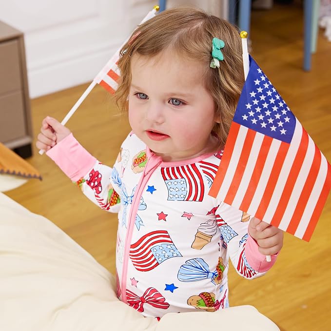 babee Reshinee Viscose Derived from Bamboo Baby Footie Pajamas Convertible - Image 4