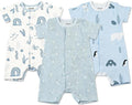 Baby Romper 3-Pack, 100% Cotton Summer Short Sleeve Outfit | Material: 100% by Unknown