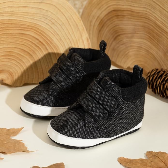Meckior Toddler Baby Boys Girls High Tops Ankle Sneakers Soft Anti-Slip Sole PU - Image 3