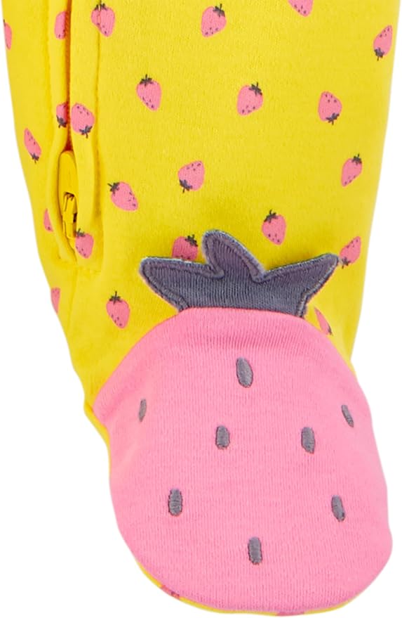 Simple Joys by Carter's Baby Girls' Cotton Footed Sleep and Play - Image 5