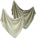 2 Pack Newborn Swaddle Blanket, Ultra Soft Stretchy Jersey Knit Extra Large by BUYNOW