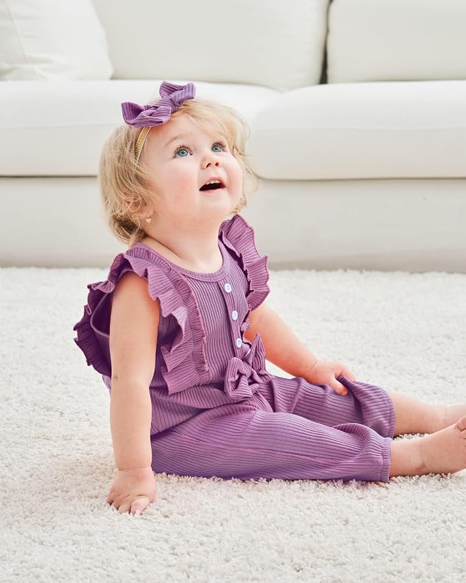 Mioglrie Newborn Baby Girl Clothes 1 Piece Infant Fall Winter Romper Outfit | - Image 2