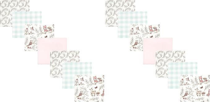 Hudson Baby Unisex Baby Cotton Flannel Receiving Blankets Bundle, Girl Woodland by HudsonBaby