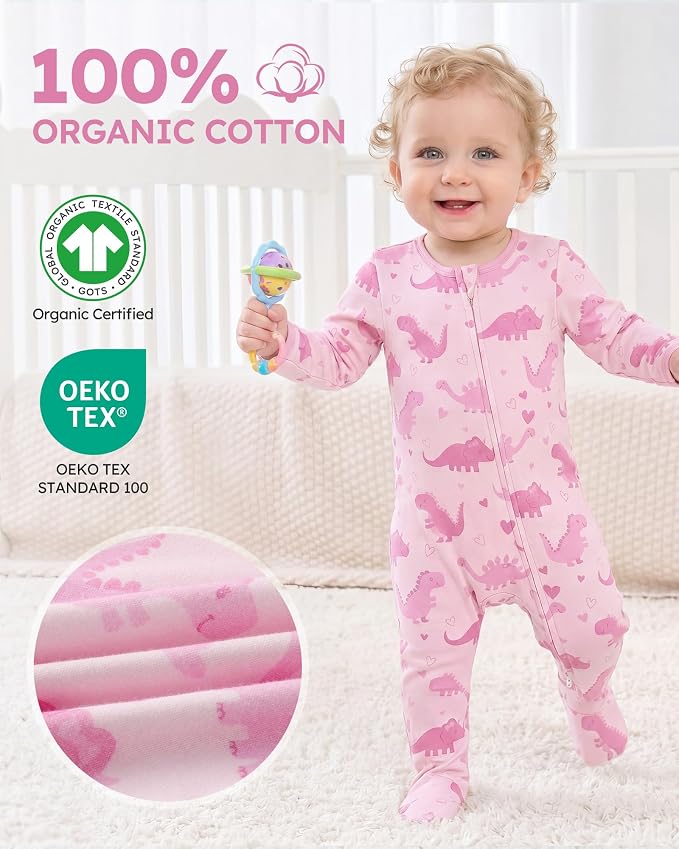 Baby Sleepers 100% Organic Cotton Pajamas - Image 3