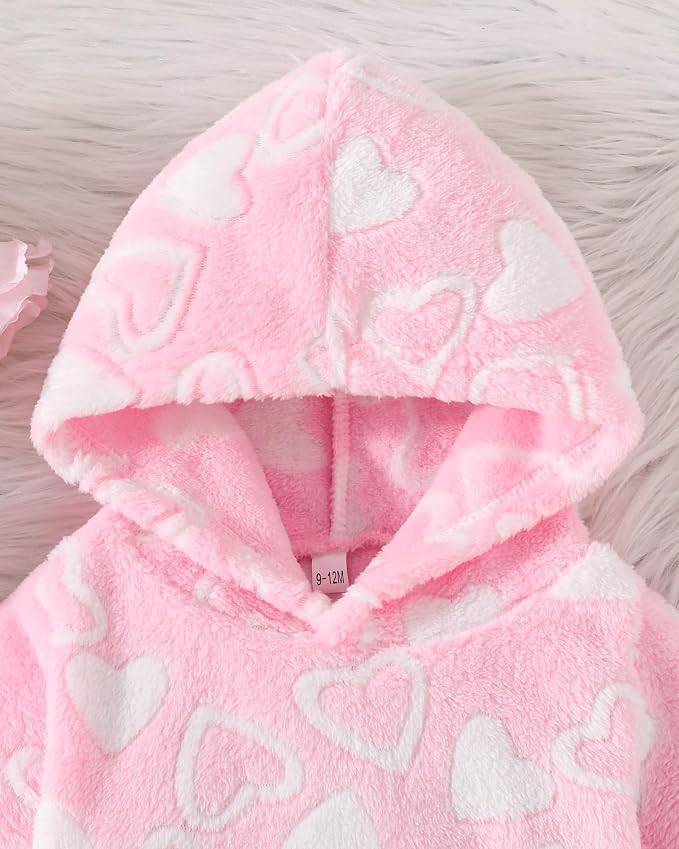 Jecson Toddler Girl Clothes Baby Girl Fleece Hoodie Outfits Thick Thermal - Image 5