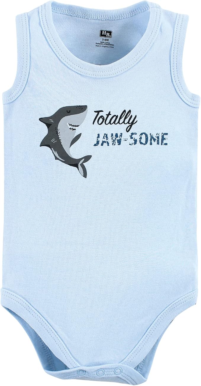Hudson Baby Unisex Baby Cotton Sleeveless Bodysuits - Image 5