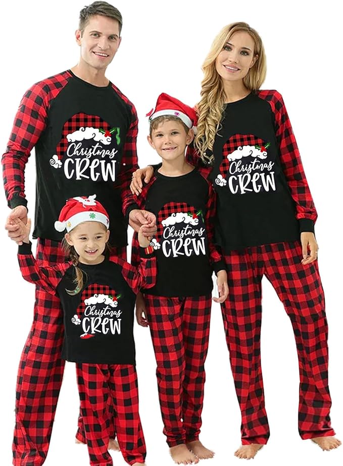 Awoscut Family Christmas Pajamas Matching Pajamas for Family, Xmas PJs Sets Holiday Sleepwear