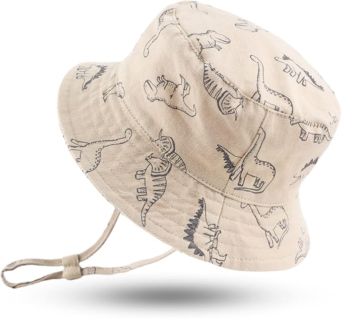 JANGANNSA Dinosaur Baby Boys Sun Hat Cotton Toddler Girls Bucket Hats Summer by JANGANNSA